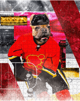 Rompecabezas personalizado para mascotas 'Calgary Doggos Hockey'