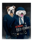 Lienzo personalizado para 2 mascotas 'AC/Doggos'