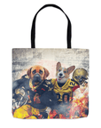 Bolsa de mano personalizada para 2 mascotas 'New Orleans Doggos'