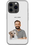 Funda moderna personalizada para teléfono para mascotas y humanos