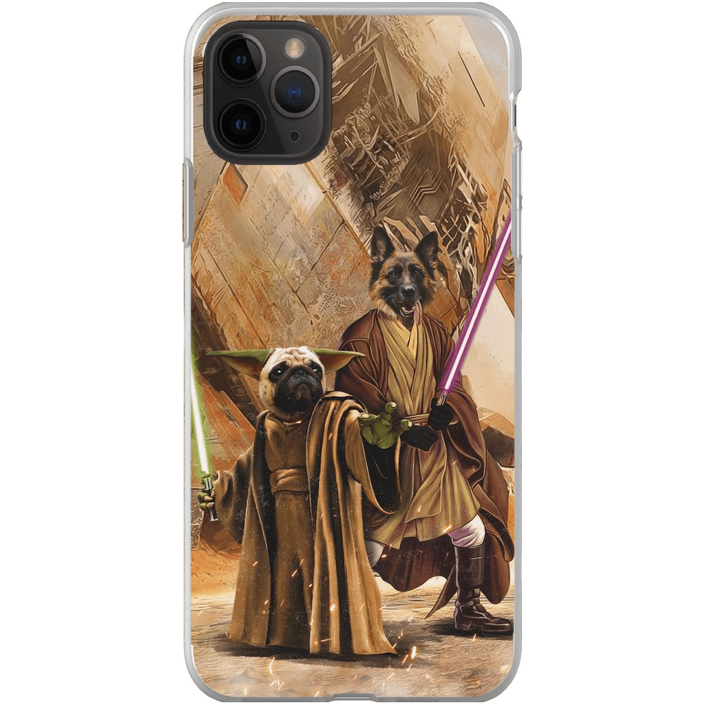 Funda personalizada para teléfono con 2 mascotas &#39;Yodogg &amp;amp; Jedi-Doggo&#39;