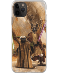 Funda personalizada para teléfono con 2 mascotas 'Yodogg &amp; Jedi-Doggo'