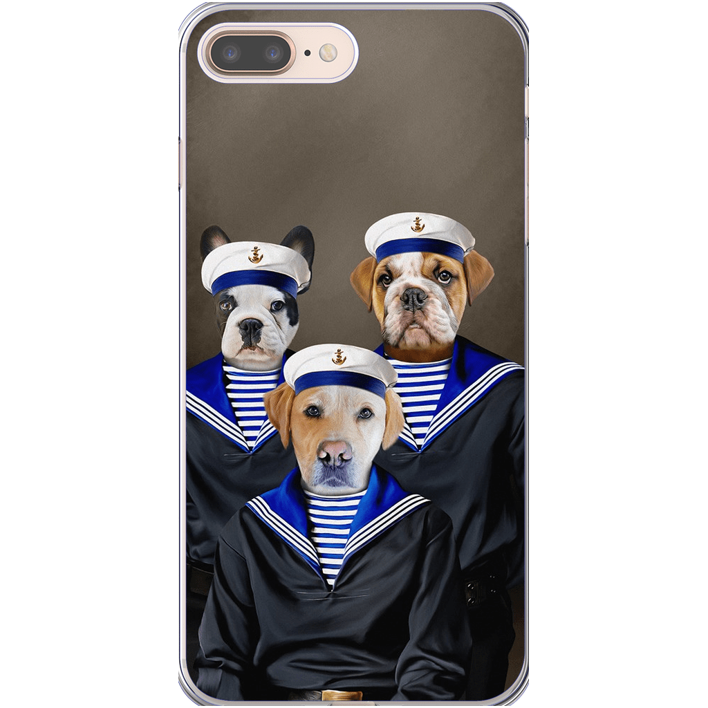 Funda personalizada para teléfono con 3 mascotas &#39;Los Marineros&#39;