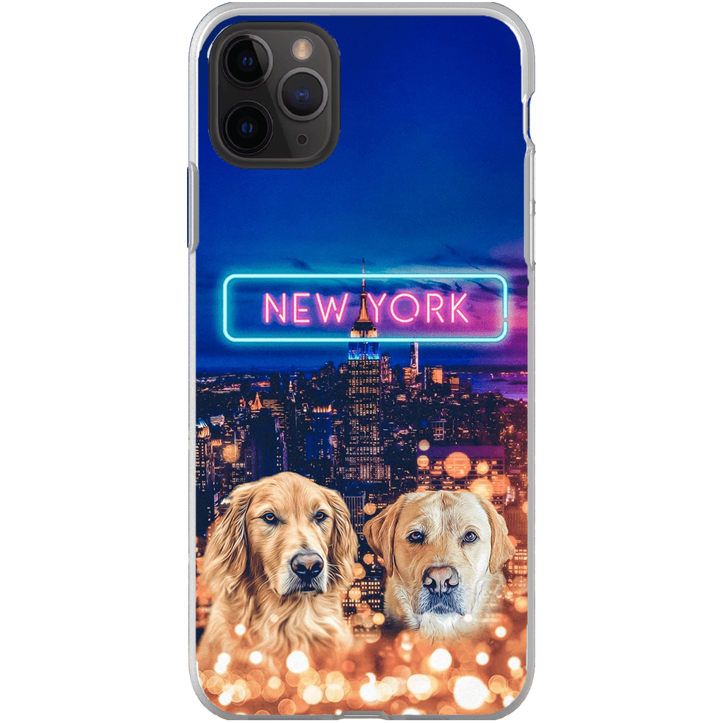 Funda personalizada para teléfono con 2 mascotas &#39;Doggos of New York&#39;