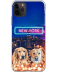 Funda personalizada para teléfono con 2 mascotas 'Doggos of New York'