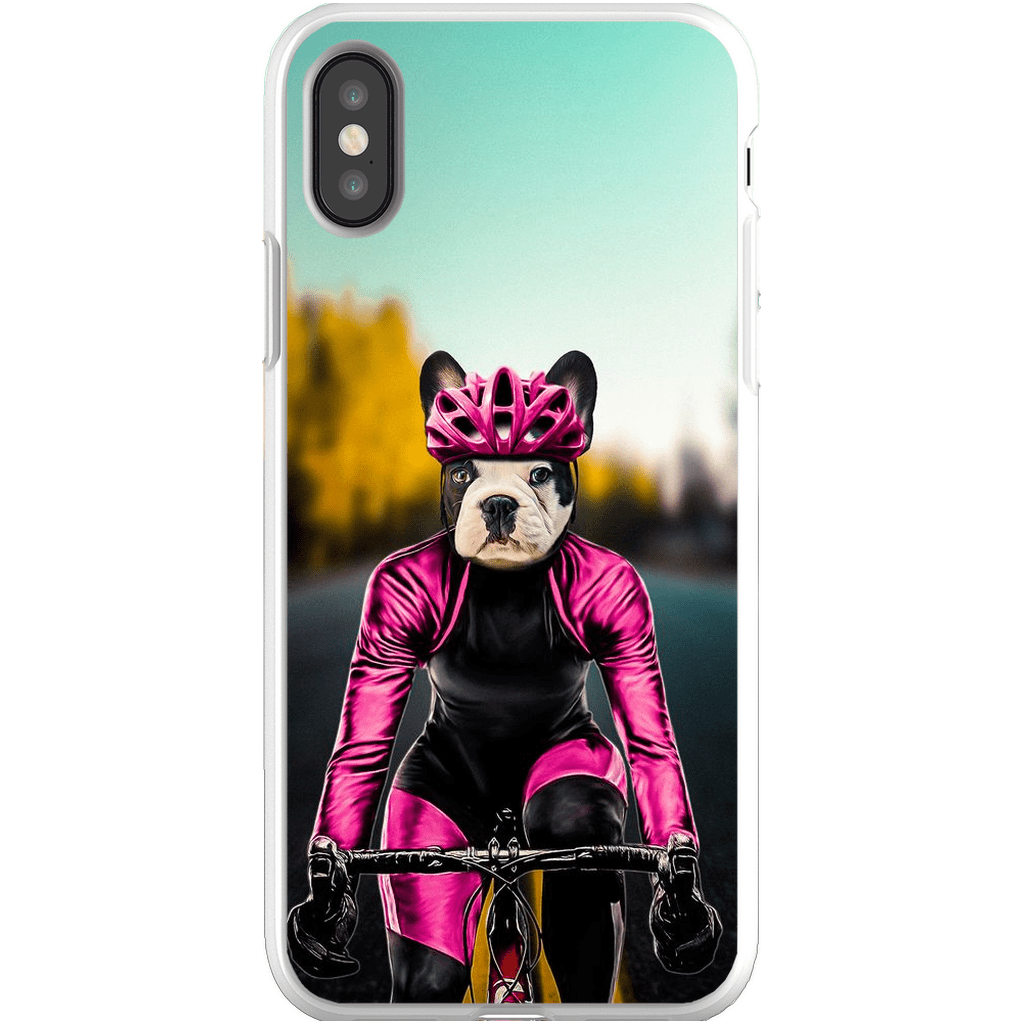 Funda para móvil personalizada &#39;La ciclista femenina&#39;