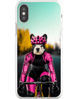 Funda para móvil personalizada 'La ciclista femenina'