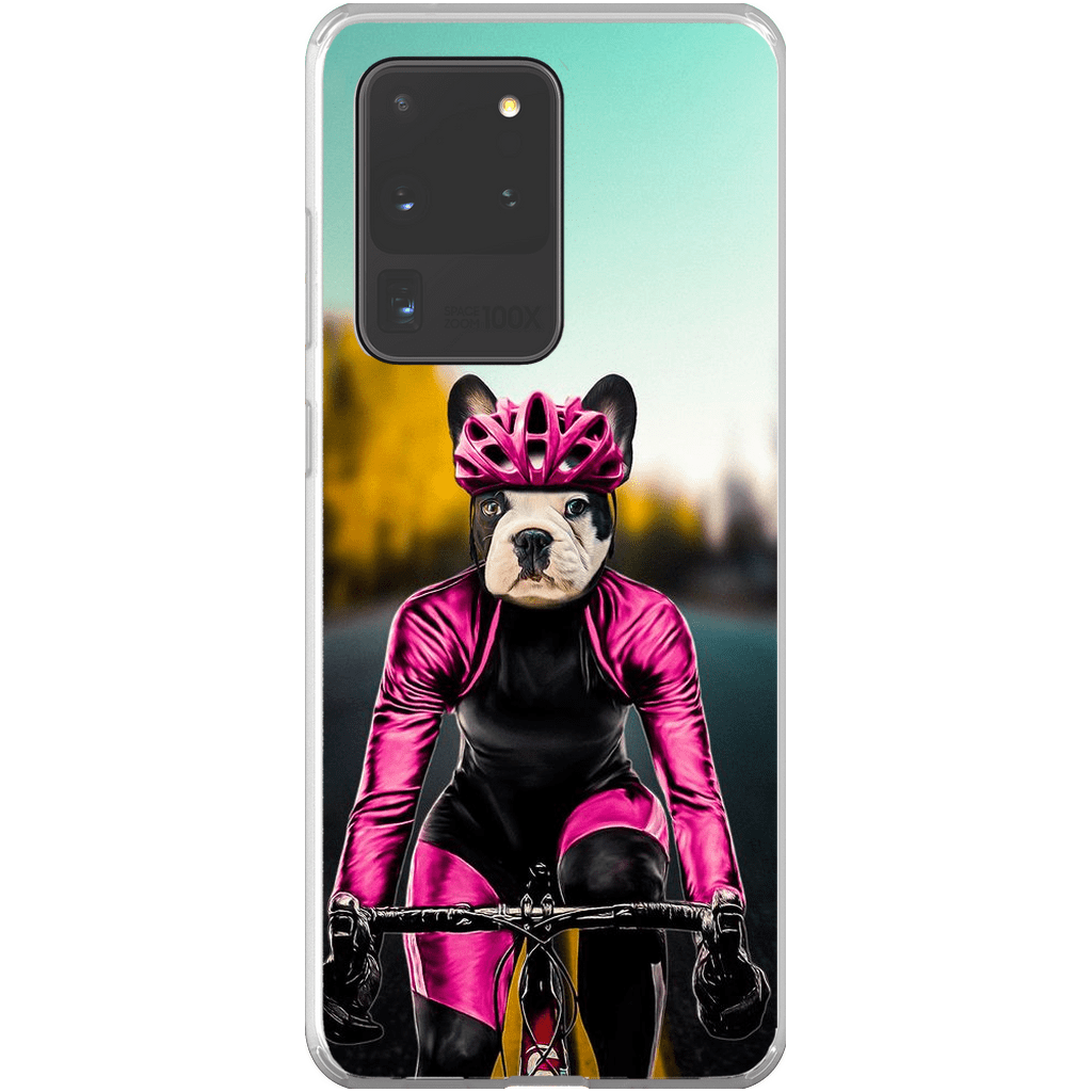 Funda para móvil personalizada &#39;La ciclista femenina&#39;