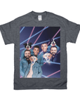 Camiseta personalizada '1980s Lazer Portrait 2 Pet &amp; Humans(Males)'