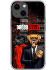 Funda personalizada para teléfono con 2 mascotas 'Doggo Heist'