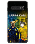 Funda personalizada para teléfono con 2 mascotas 'Sweden Doggos Euro Football'