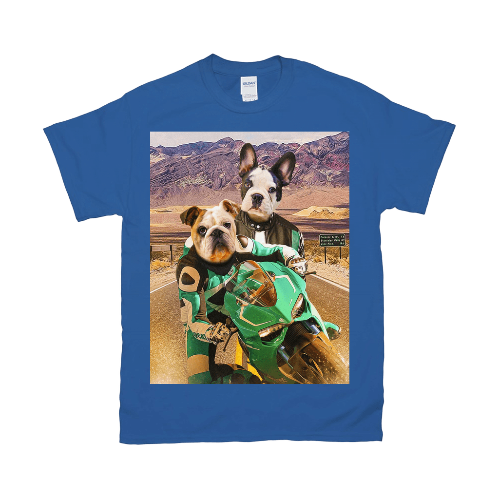 Camiseta personalizada con 2 mascotas &#39;Kawadawgi Riders&#39;