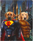 Puzzle personalizado de 2 mascotas 'Superdog y Aquadog'