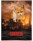 Manta personalizada para mascotas 'Catzilla' 