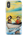 'Los Pescadores' Funda personalizada para teléfono con 2 mascotas