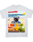 Camiseta personalizada para mascotas 'El perro de la playa' 