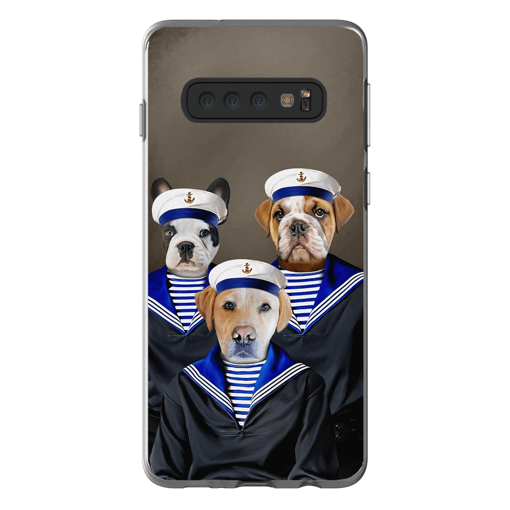 Funda personalizada para teléfono con 3 mascotas &#39;Los Marineros&#39;