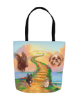 'The Rainbow Bridge 2 Pet' Bolsa de mano personalizada para 2 mascotas