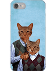 Funda personalizada para teléfono con 2 gatos 'Step Kitties'