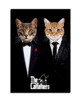 Lienzo personalizado para 2 mascotas 'The Catfathers'