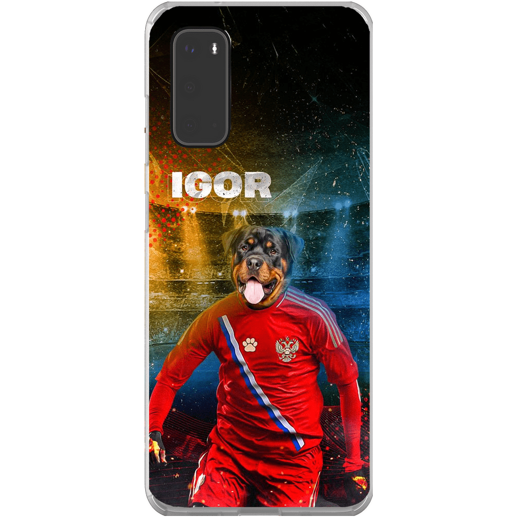 Funda para móvil personalizada &#39;Russia Doggos Soccer&#39;