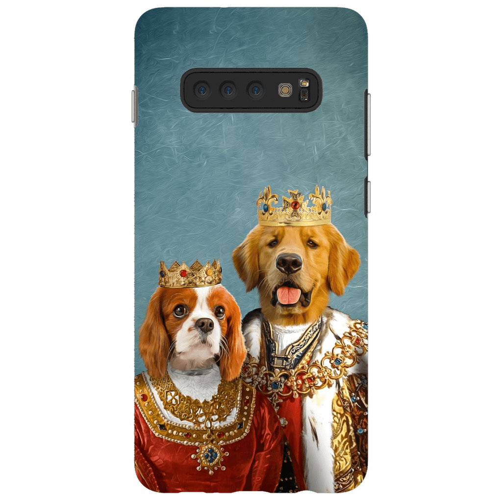 Funda para móvil personalizada con 2 mascotas &#39;Rey y Reina&#39;