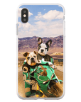 Funda personalizada para teléfono con 2 mascotas 'Kawadawgi Riders'