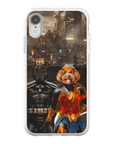 Funda personalizada para teléfono con 2 mascotas 'Batdog &amp; Wonder Doggette'