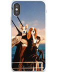 Funda personalizada para teléfono con 2 mascotas 'Titanic Doggos'