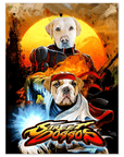 Póster Personalizado para 2 mascotas 'Street Doggos'