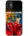 Funda personalizada para teléfono con 2 mascotas 'Russia Doggos'