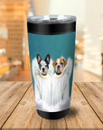 Vaso personalizado para mascotas con 2 ángeles