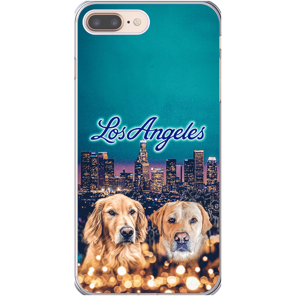 Funda personalizada para teléfono con 2 mascotas &#39;Doggos of Los Angeles&#39;