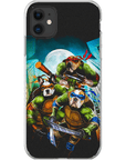 Funda personalizada para teléfono con 3 mascotas 'Teenage Mutant Ninja Doggos'