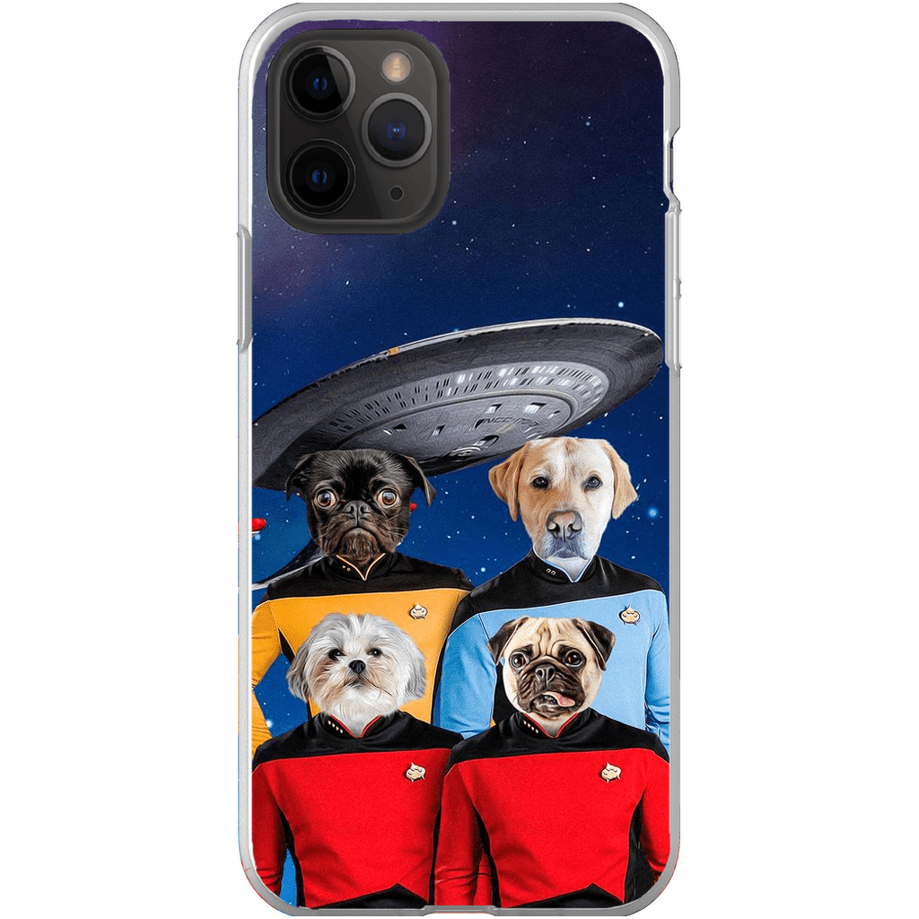 &#39;Doggo-Trek&#39; Funda personalizada para teléfono con 4 mascotas