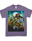 Camiseta personalizada con 3 mascotas 'Teenage Mutant Ninja Doggos'