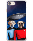 Funda personalizada para teléfono con 2 mascotas 'Doggo-Trek'