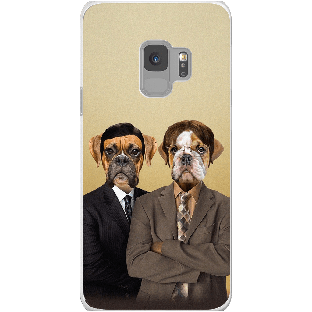 &#39;The Woofice&#39; Funda personalizada para teléfono con 2 mascotas