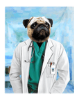 Lienzo de pie personalizado para mascotas 'El Doctor'