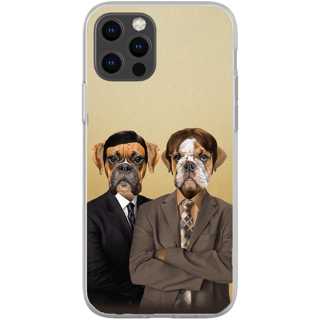 &#39;The Woofice&#39; Funda personalizada para teléfono con 2 mascotas