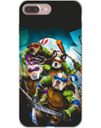 Funda personalizada para teléfono con 4 mascotas 'Teenage Mutant Ninja Doggos'