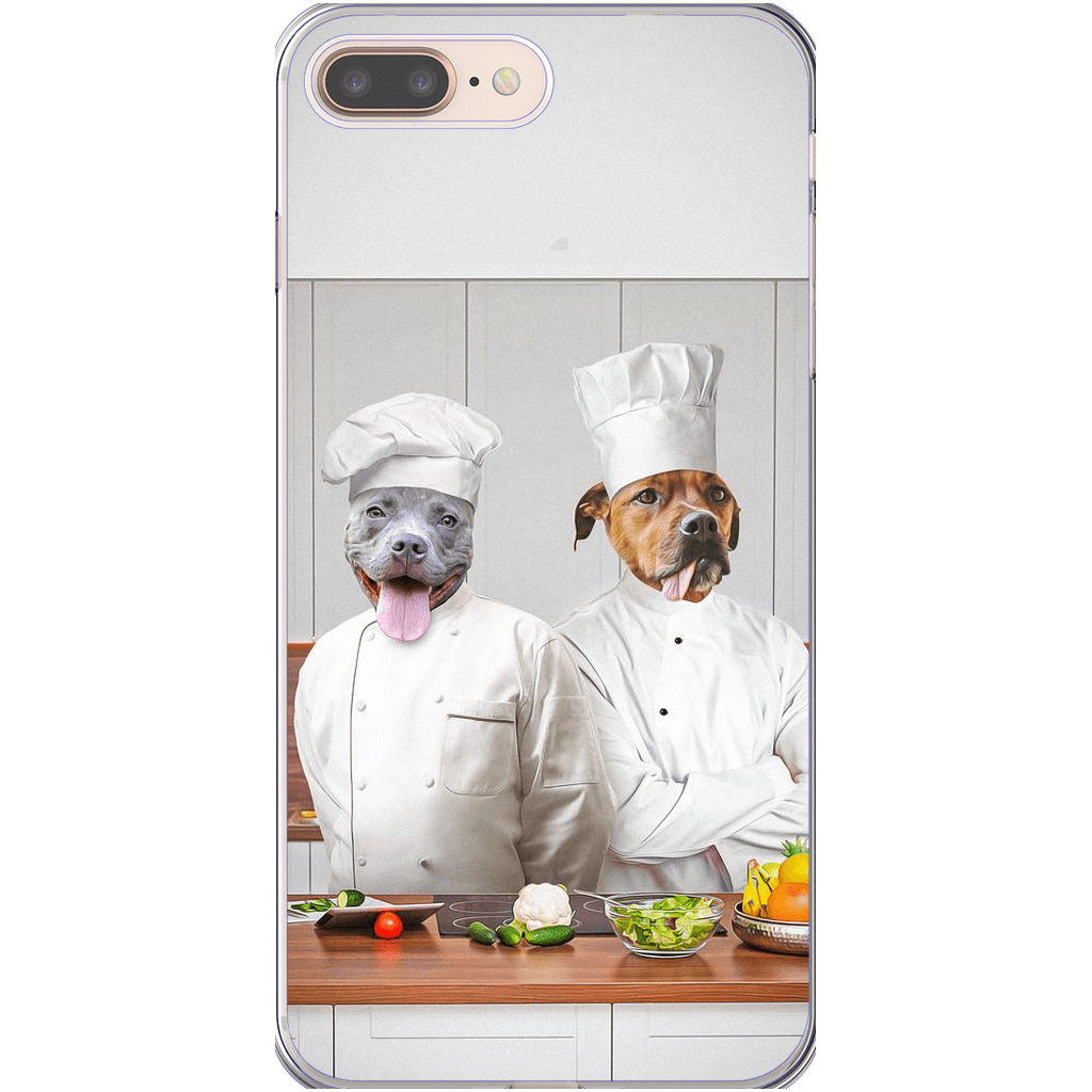 Funda personalizada para teléfono con 2 mascotas &#39;The Chefs&#39;