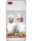 Funda personalizada para teléfono con 2 mascotas 'The Chefs'