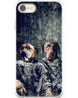 Funda personalizada para teléfono con 2 mascotas 'The Army Veterans'