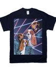 Camiseta personalizada para 2 mascotas '1980s Lazer Portrait'