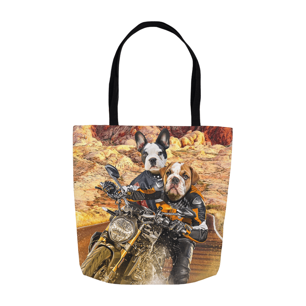 Bolsa Tote Personalizada para 2 Mascotas &#39;Dogati Riders&#39;