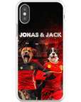 Funda personalizada para teléfono con 2 mascotas 'Belgium Doggos'