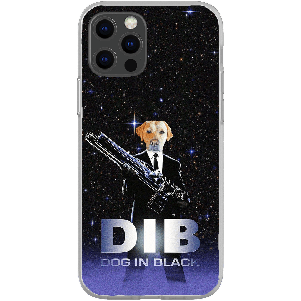 Funda para móvil personalizada &#39;Perro de negro&#39;