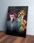 Lienzo personalizado para 2 mascotas '2Paw And Notorious DOG'