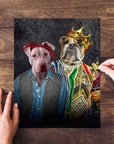 Rompecabezas personalizado de 2 mascotas '2Paw And Notorious DOG'